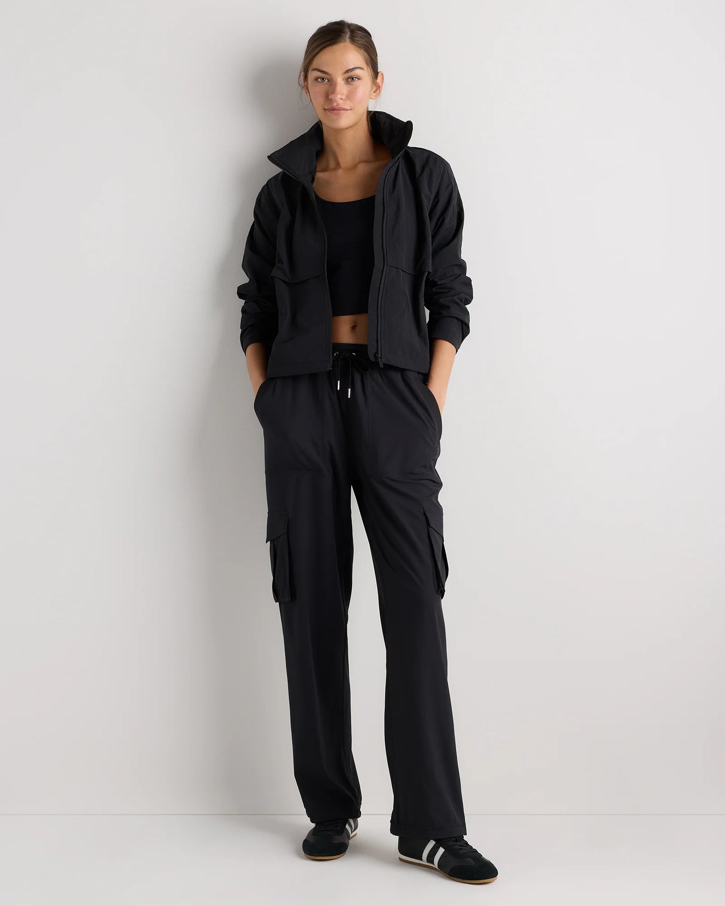 Performance Tech Cargo Mid-Rise Pants - XS / Black