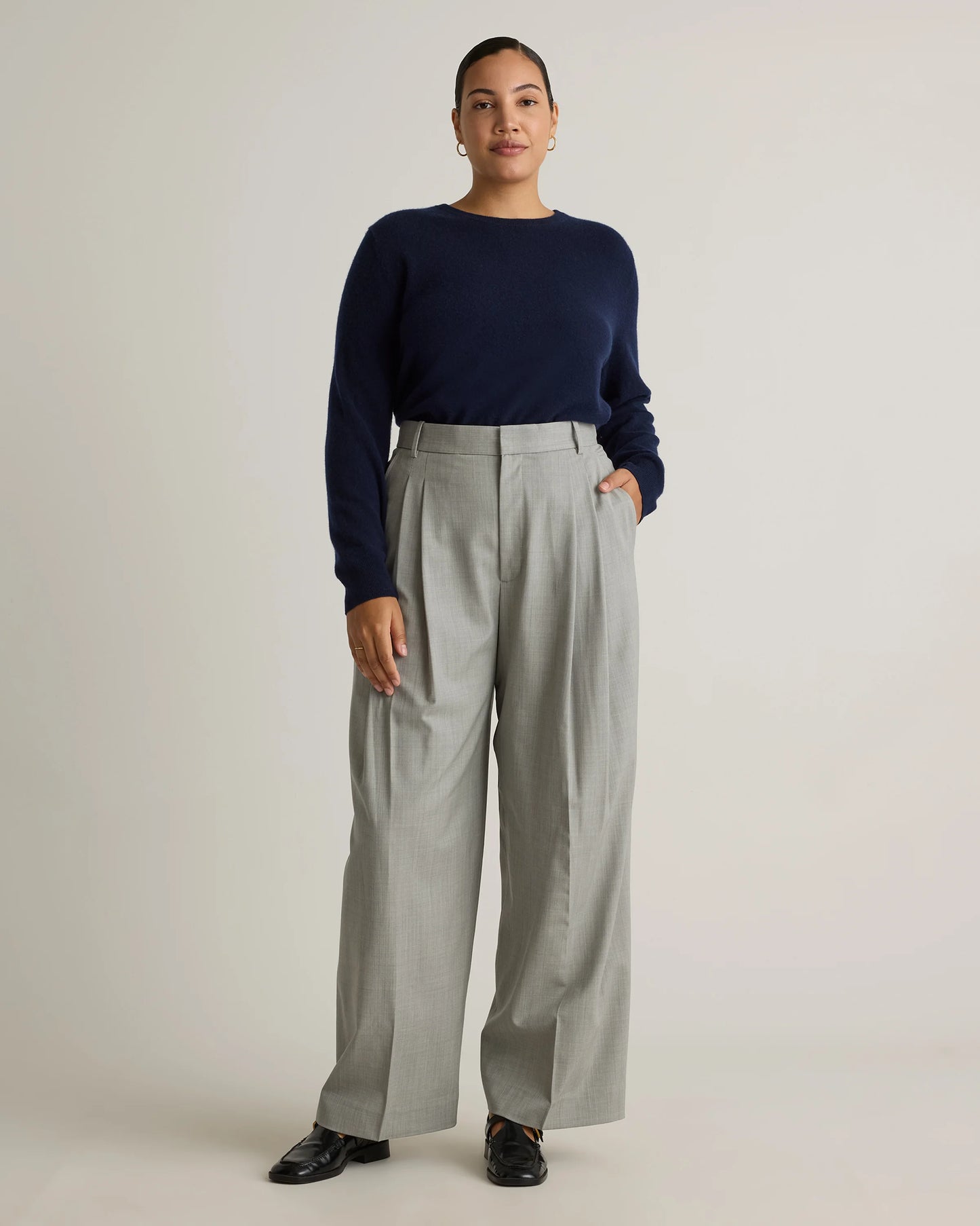 Mongolian Cashmere Crewneck Sweater - XS / Ivory