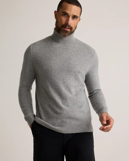 Mongolian Cashmere Turtleneck Sweater - S / Black