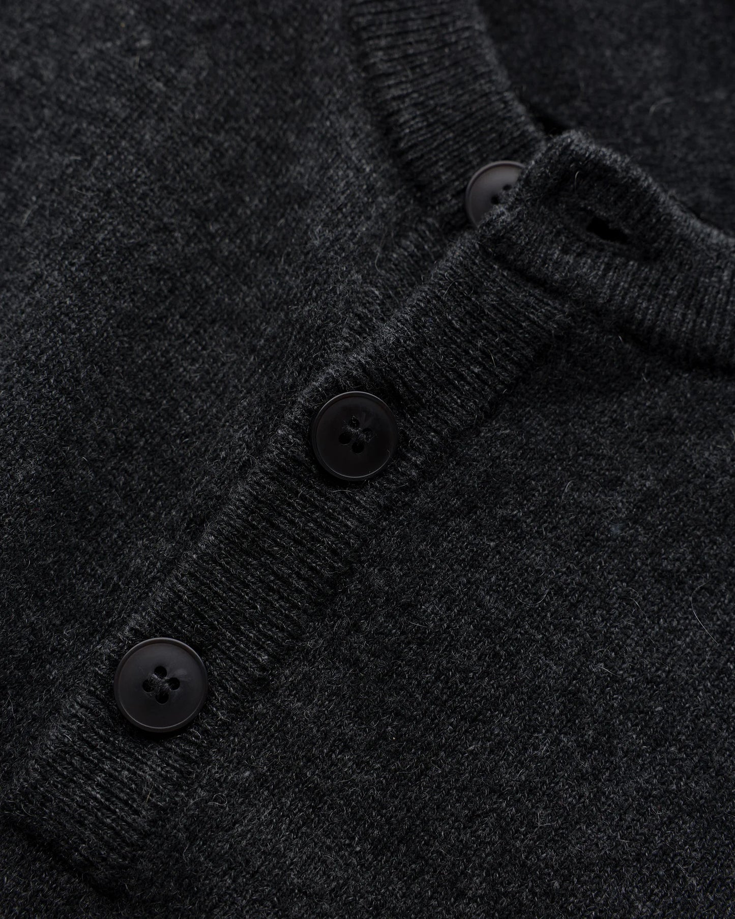 Mongolian Cashmere Henley Sweater - S / Brown