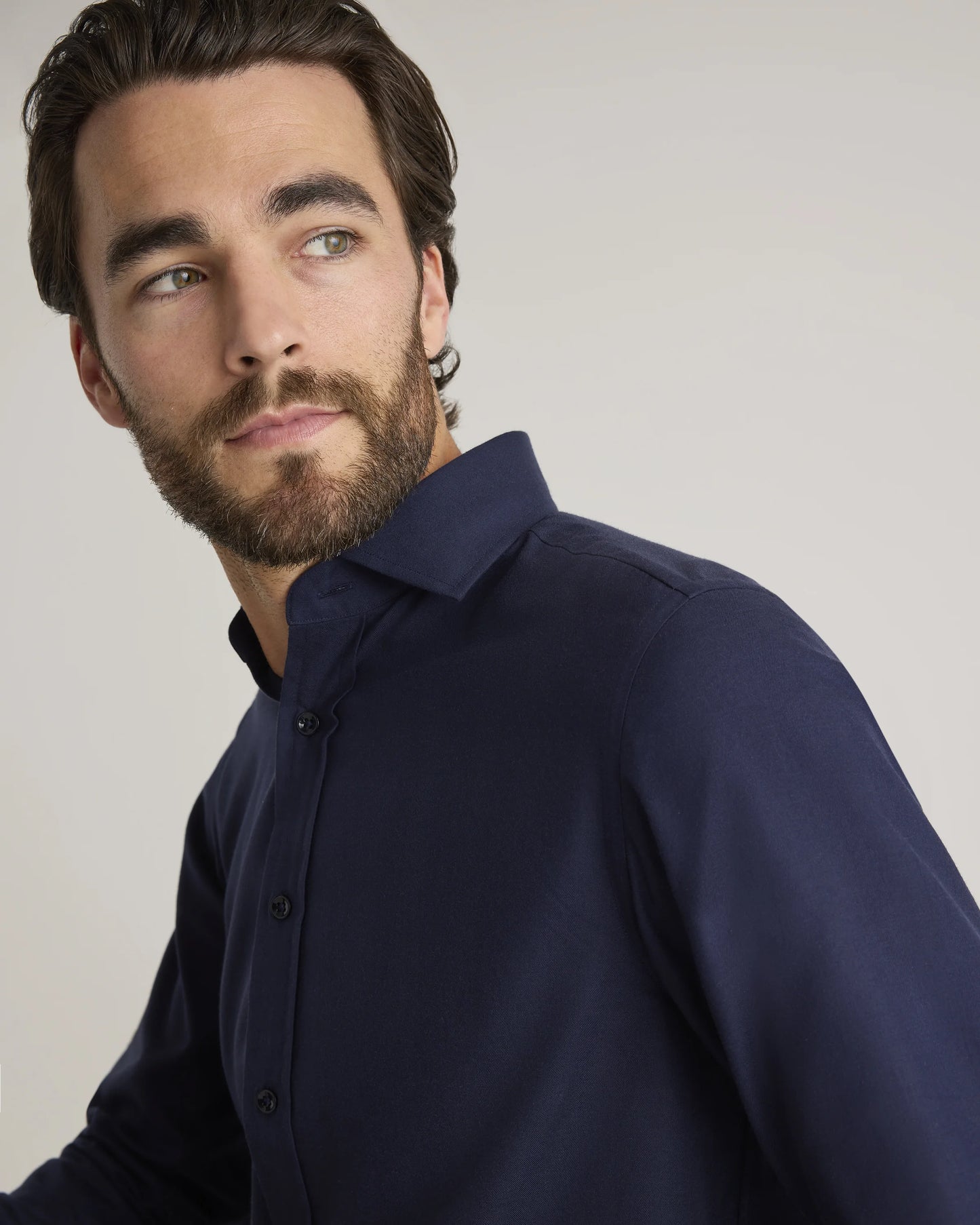 Organic Cotton Cashmere Dress Shirt - XS / Pale Blue