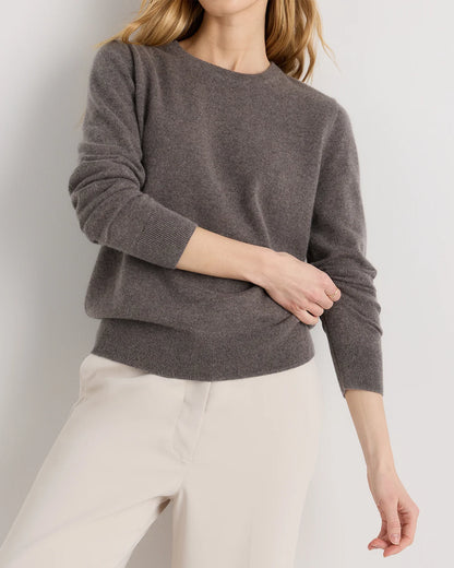 Mongolian Cashmere Crewneck Sweater - XS / Ivory
