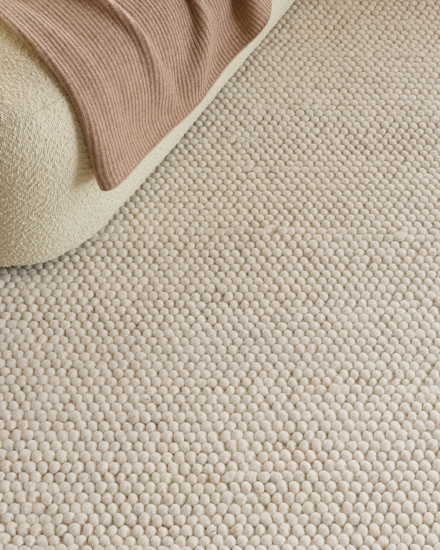 Tribeca Handwoven Wool Rug - 3' x 5' / Cream