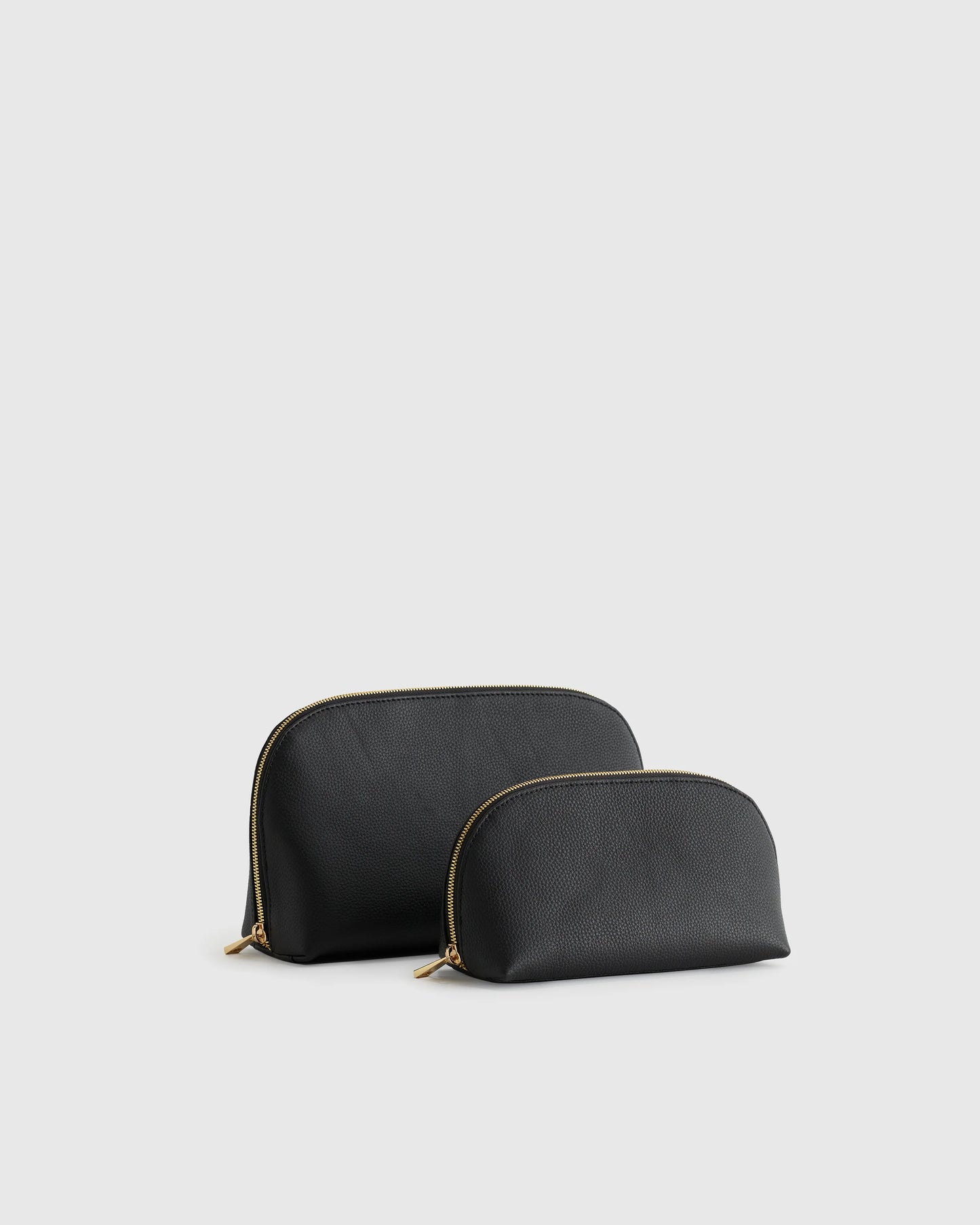 Italian Leather Pouch Travel Set - One Size / Deep Navy