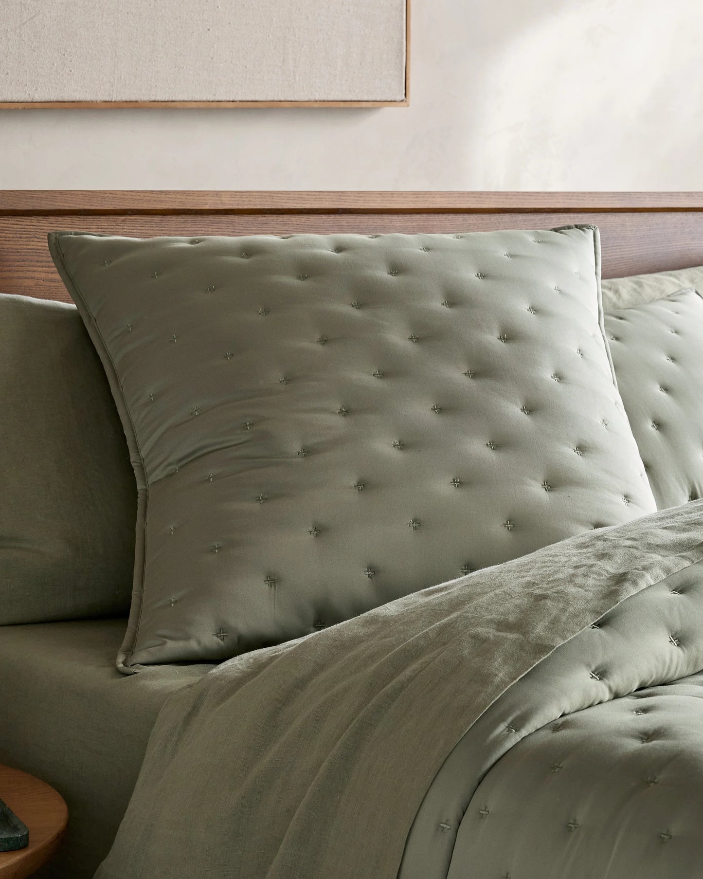 Bamboo Dream Quilted Euro Sham - Euro / Sage