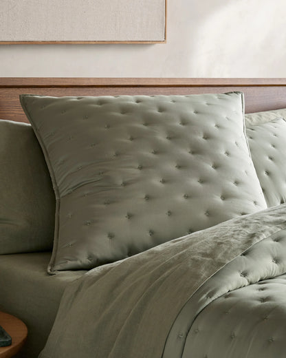 Bamboo Dream Quilted Euro Sham - Euro / Sage