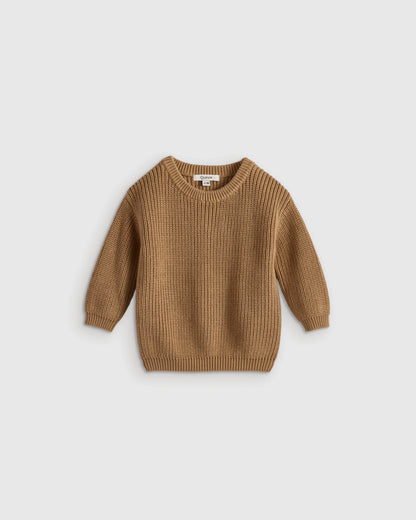 100% Organic Cotton Fisherman Tunic Sweater - 3-6M / Navy