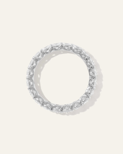 Lab Grown Diamond Round Eternity Band - 4 / Yellow Gold