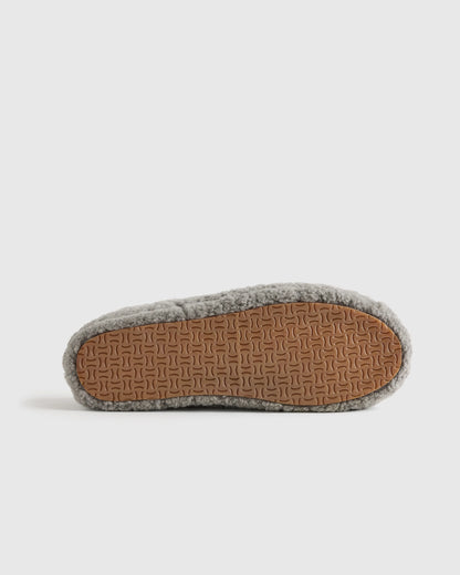 Men's Genuine Shearling Lounge Slipper - 7 / Black