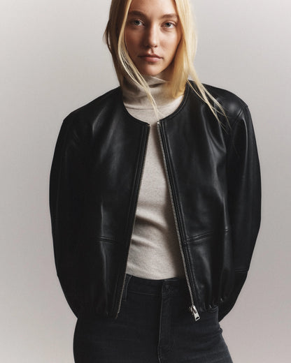 Organic Cotton Micro-Rib Turtleneck - XS / Taupe Brown