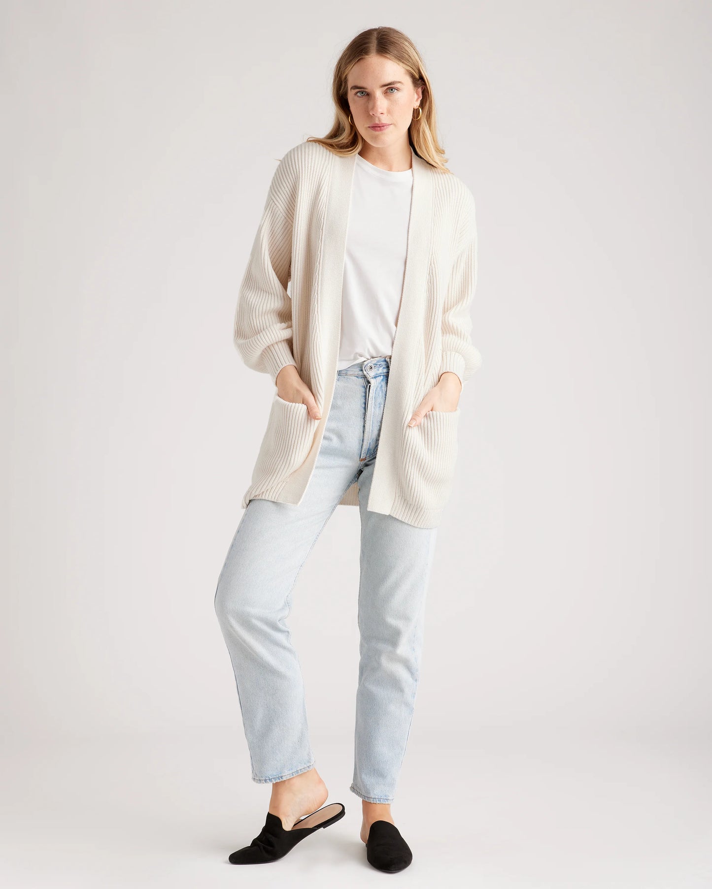 100% Organic Cotton Oversized Cardigan - XS / Camel