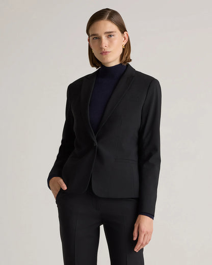 Italian Wool Tailored Blazer - XS / Navy