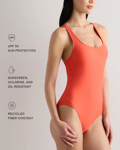 Italian Cross-Back One-Piece Swimsuit - XS / Black