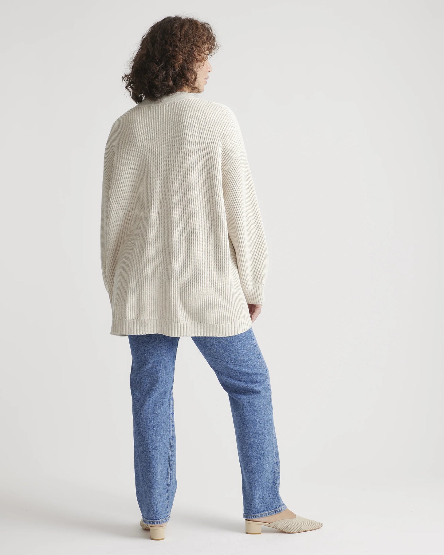 100% Organic Cotton Oversized Cardigan - XS / Camel
