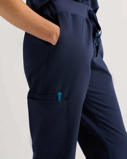 AeraFlex Scrub Cargo Pants - XS / Bold Black