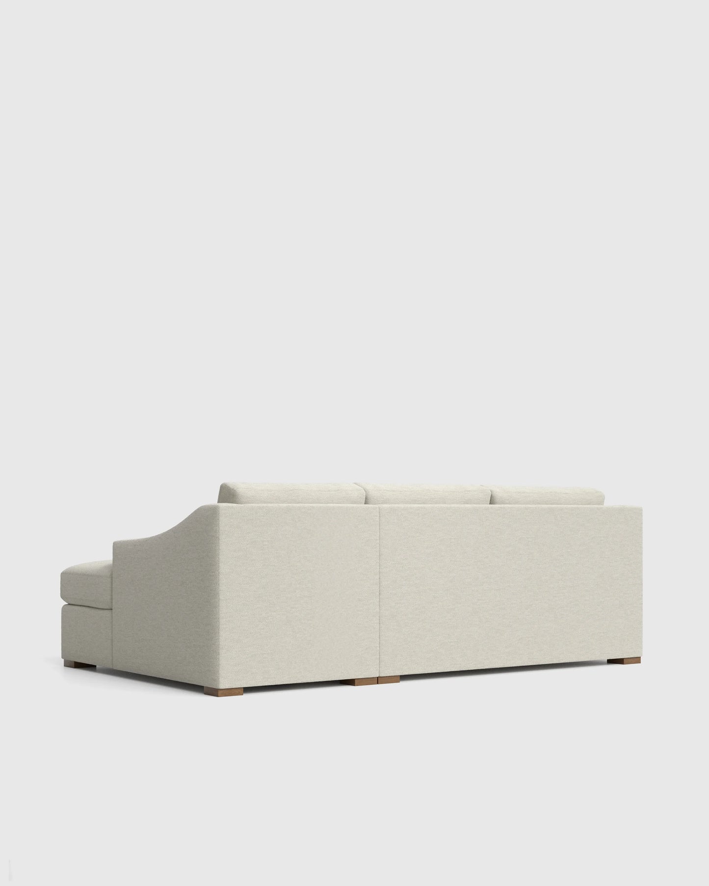 Hollis Slope Arm Chaise Sectional in Performance Basketweave - 104" Right Arm / Flax