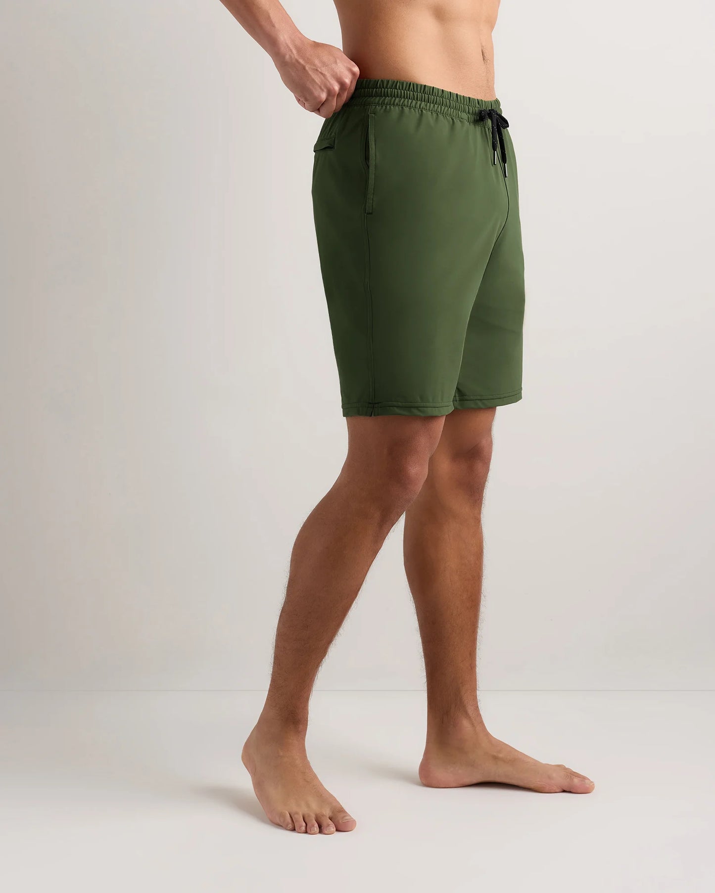 Italian Swim Trunks - 9" - S / Navy Palms
