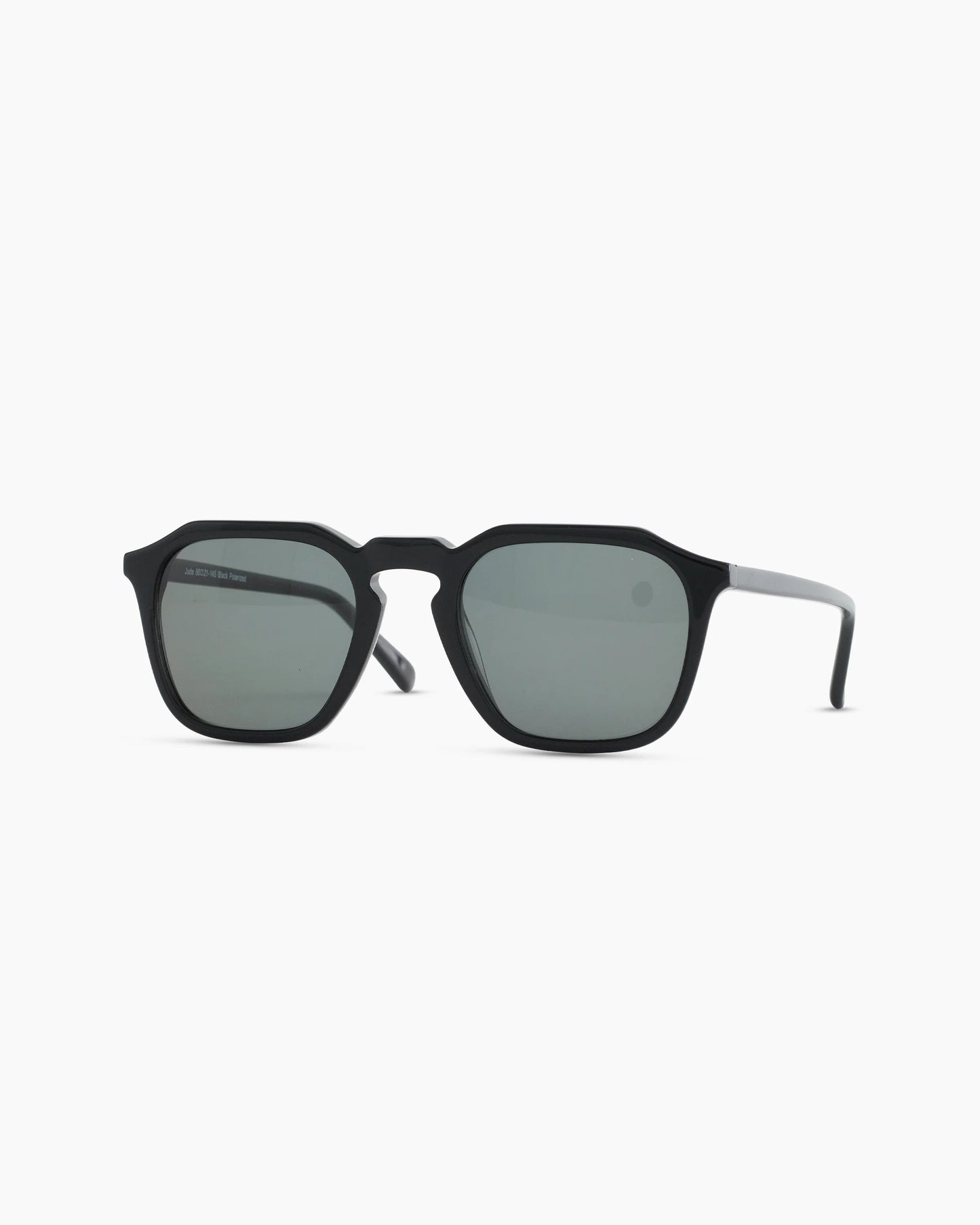 Jude Polarized Acetate Sunglasses - One Size / Black with Green lens