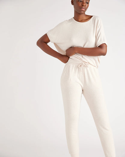 Brushed Lounge Joggers - XS / Heather Oatmeal