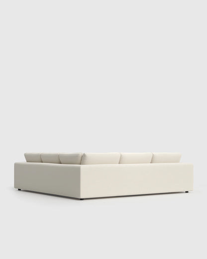 Ashford Deep Seat L Sectional in Performance Chenille Linen Blend - 119x119 / Sorrell