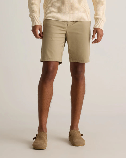Organic Cotton Classic Stretch Chino Shorts - 9" - 30 / Sand Dune