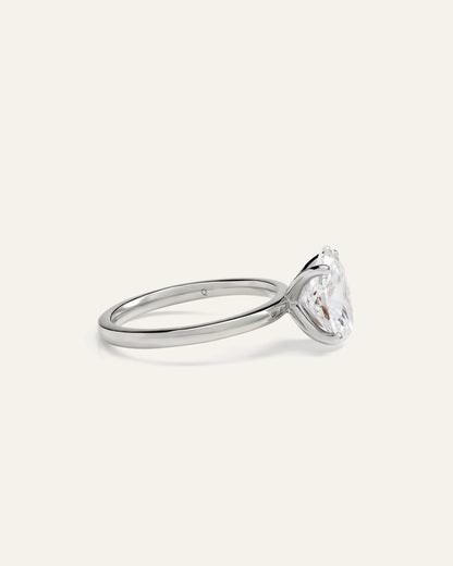 Lab Grown Diamond Oval Comfort Fit Engagement Ring - 2.5ct - 4 / Yellow Gold