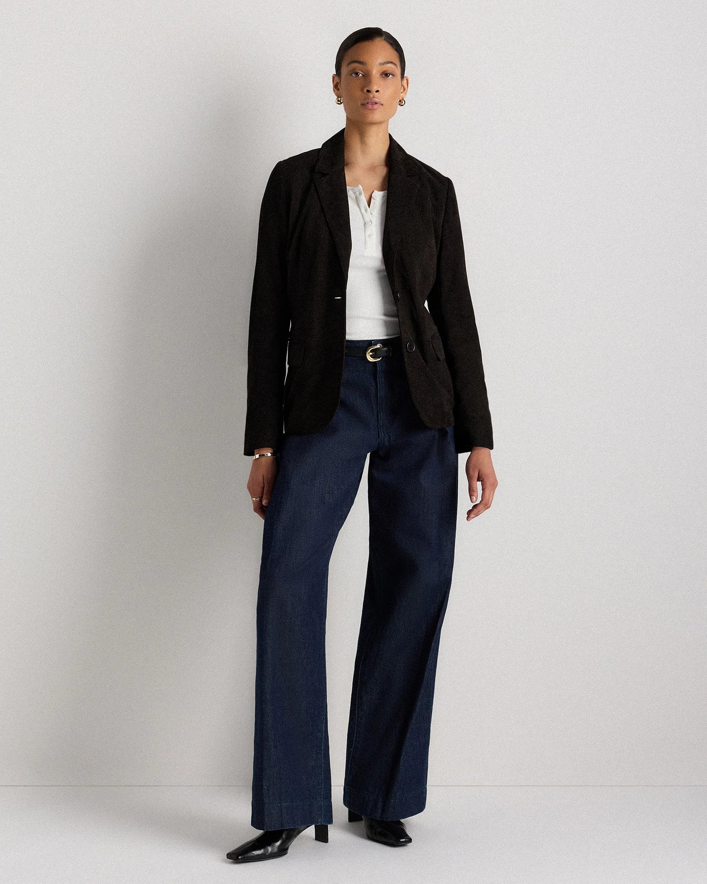 100% Suede Blazer - XS / Espresso Brown