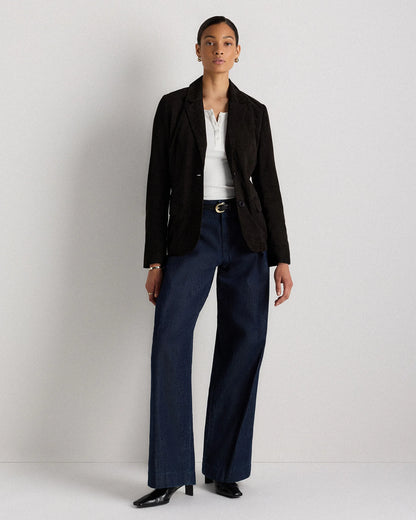 100% Suede Blazer - XS / Espresso Brown