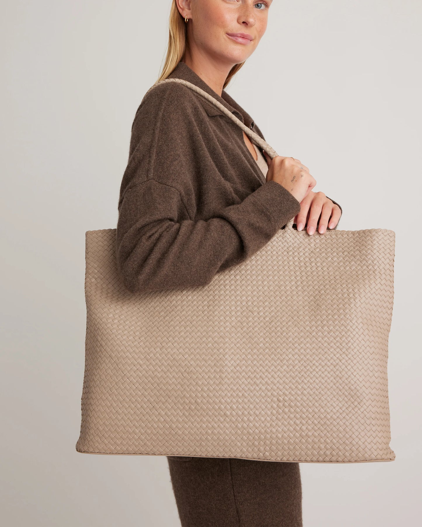 Siena Handwoven Tote - One Size / Taupe