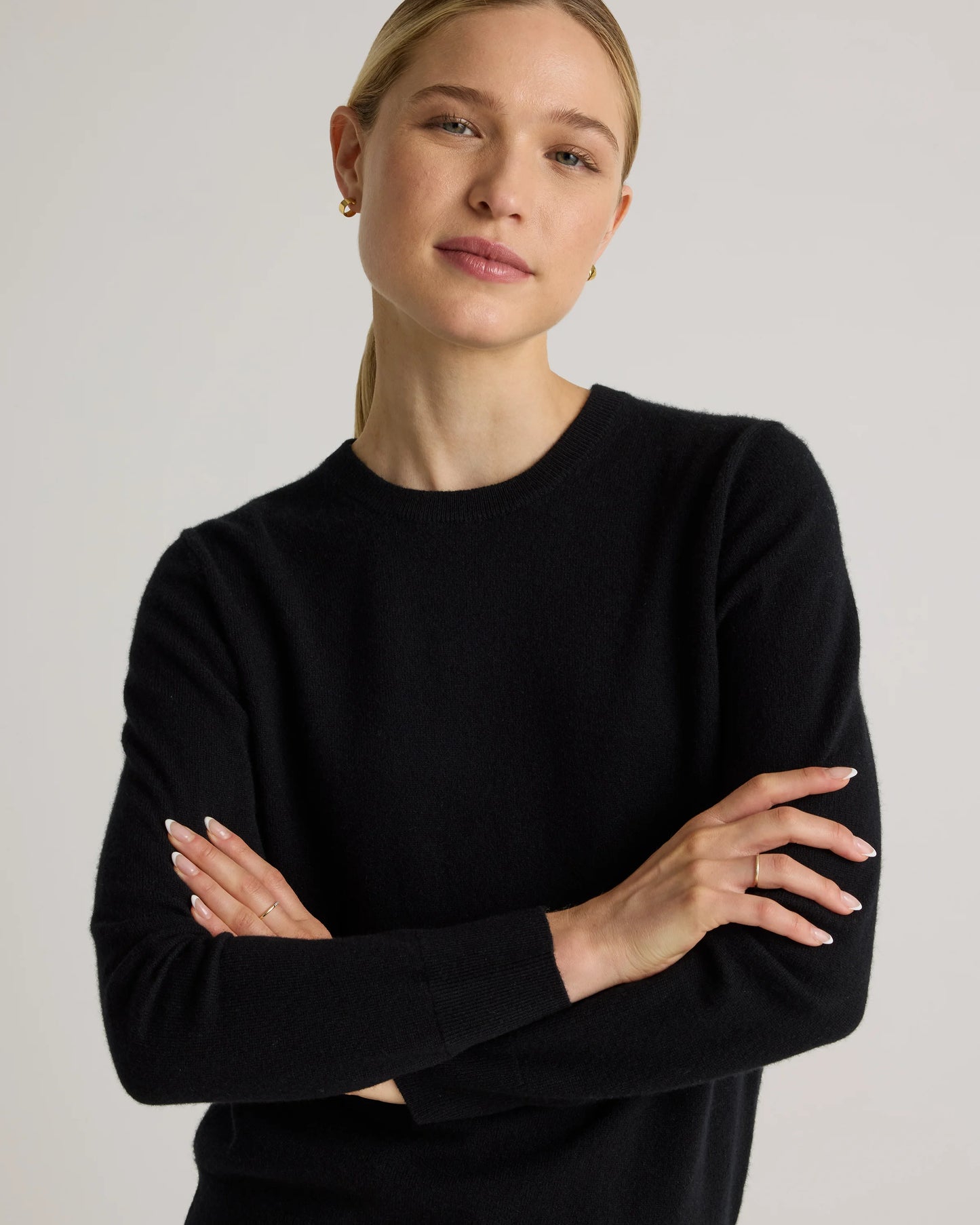 Mongolian Cashmere Crewneck Sweater - XS / Ivory
