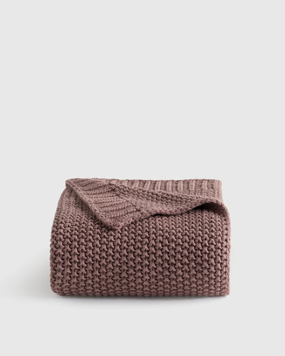 Cotton Fisherman Throw - 50x60 / Espresso