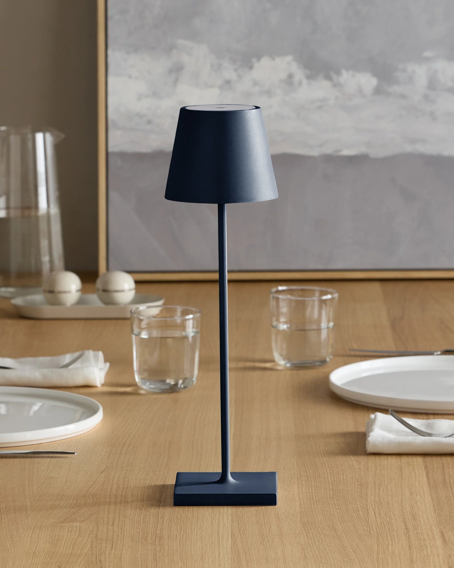 Poldina Pro Rechargeable Table Lamp by Zafferano - Regular / White