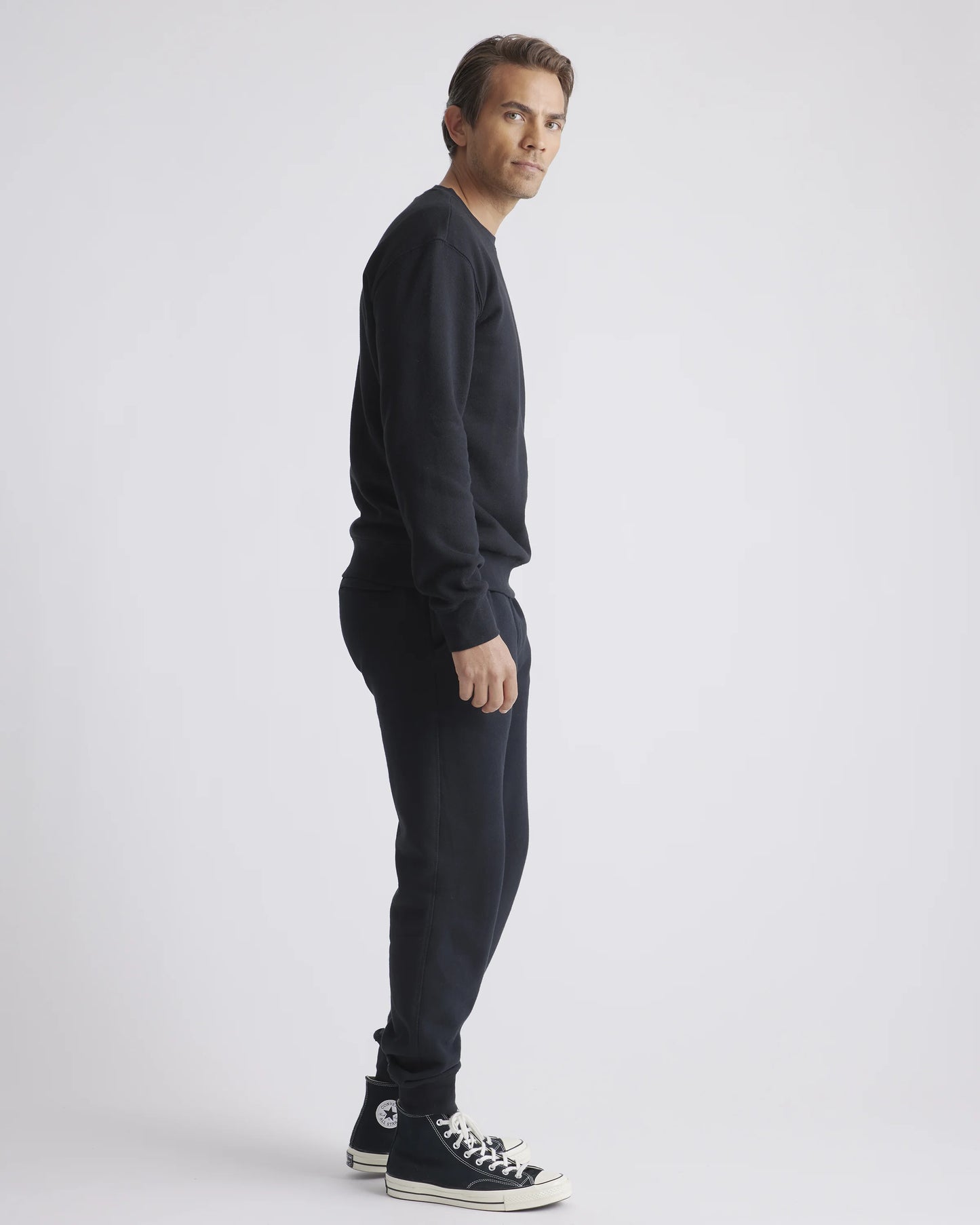 Organic Heavyweight Fleece Crew - S / Heather Grey