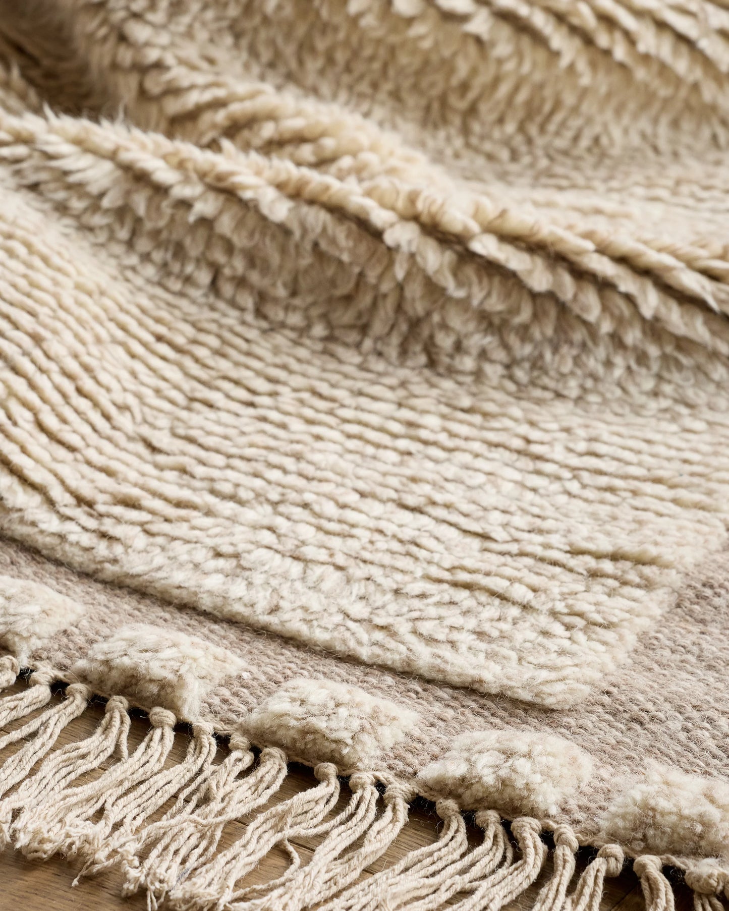 Saje Wool Shag Rug - 3' x 5' / Neutral