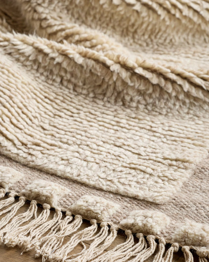 Saje Wool Shag Rug - 3' x 5' / Neutral