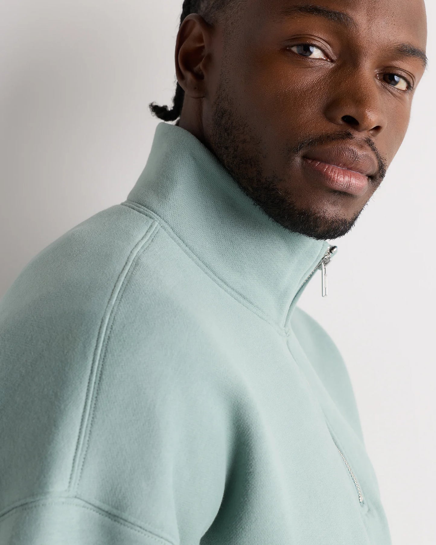 Everyday Fleece Quarter-Zip Sweatshirt - S / Coastal Sage