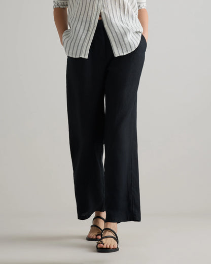 100% European Linen Pleated Trouser - 0 / Bayberry Olive