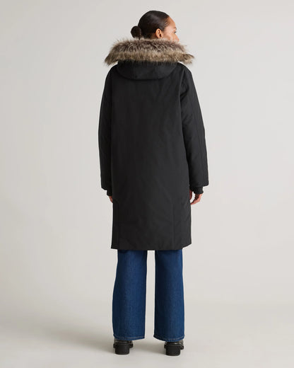 Responsible Down Hooded Long Parka - XS / Storm Blue