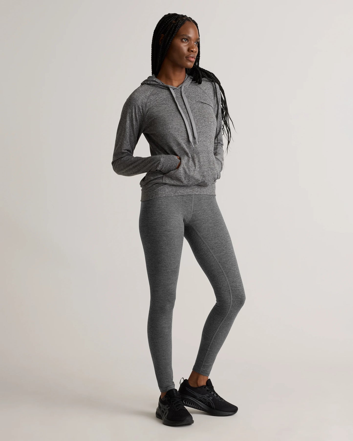 Flowknit Pullover Hoodie - XS / Heather Navy
