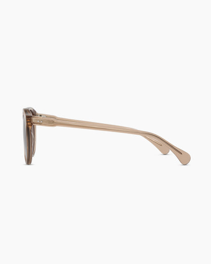 Tahiti Polarized Acetate Sunglasses - One Size / Clear Taupe with Brown lens