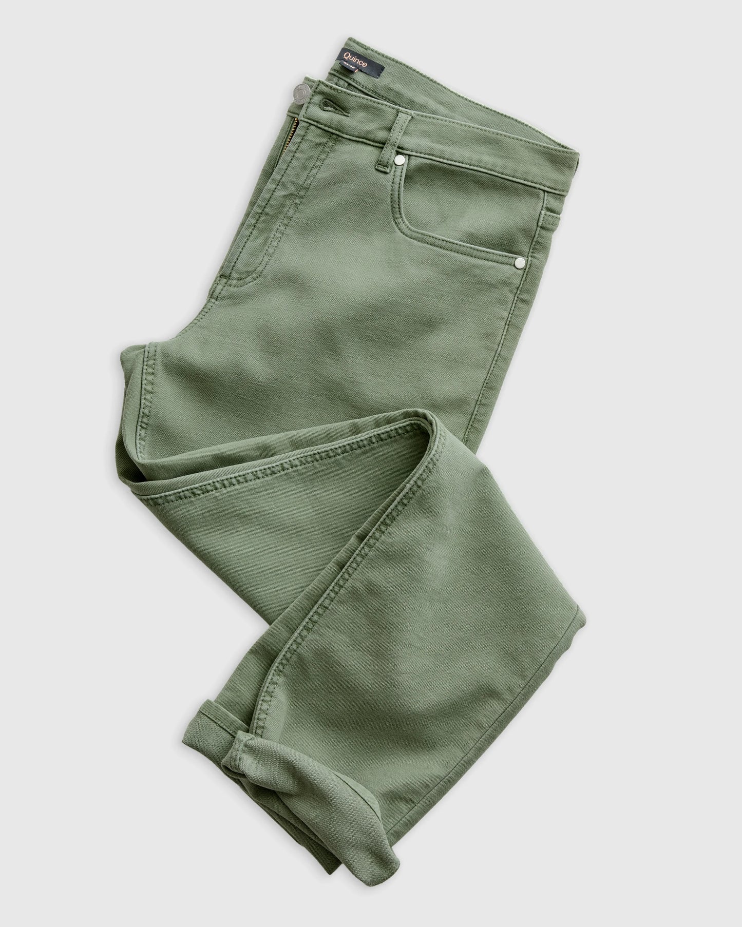 French Terry 5-Pocket Pants - Slim - 30X30 / Bayberry Olive