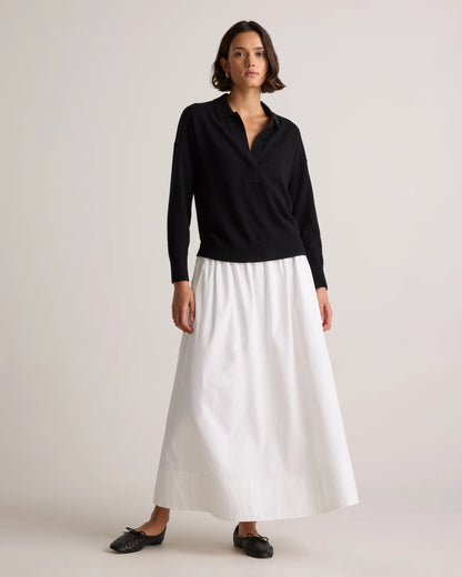 Mongolian Cashmere Polo Sweater - XS / Pale Custard Yellow