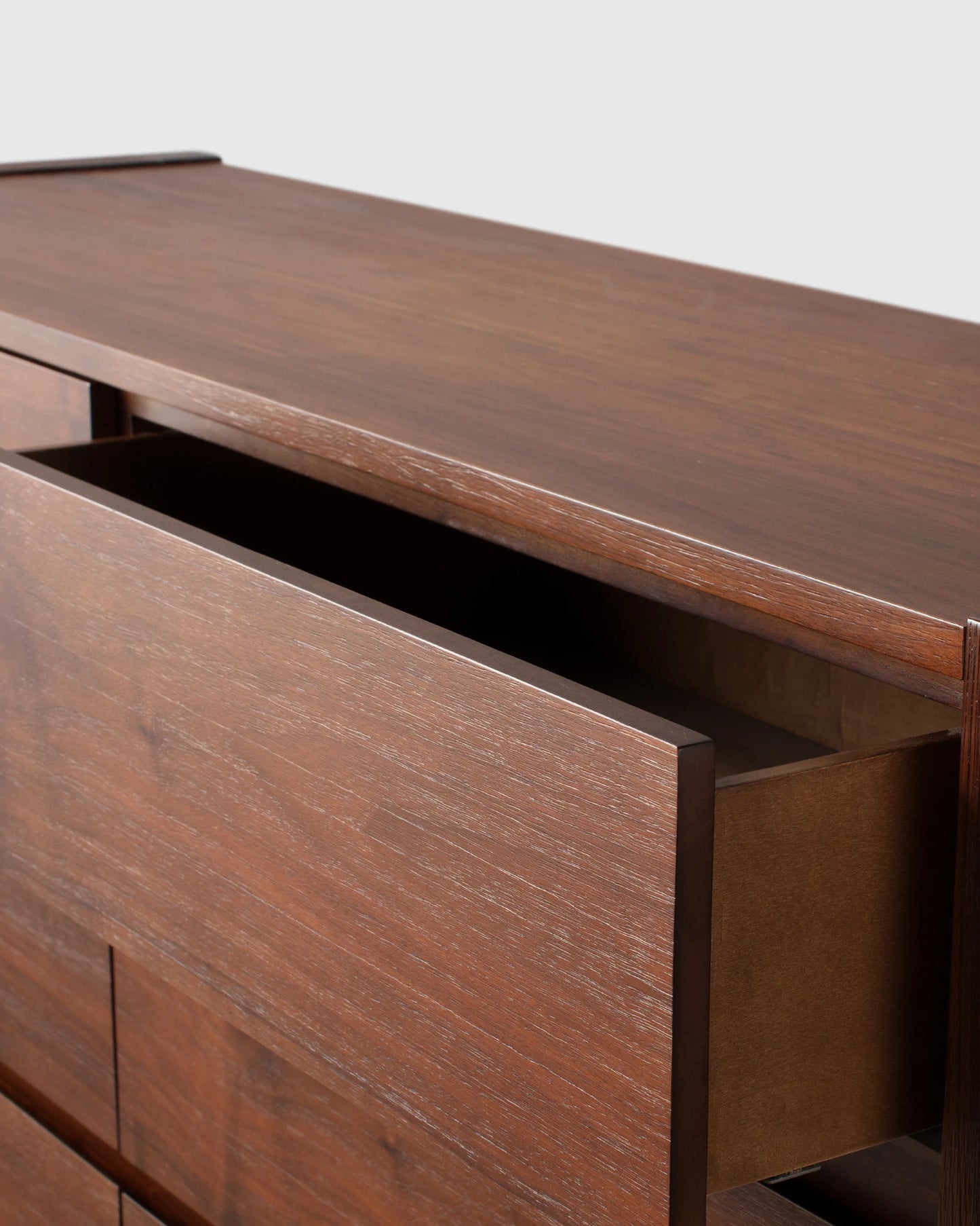 Solid Wood Frame 6-Drawer Dresser - One Size / Walnut Brown
