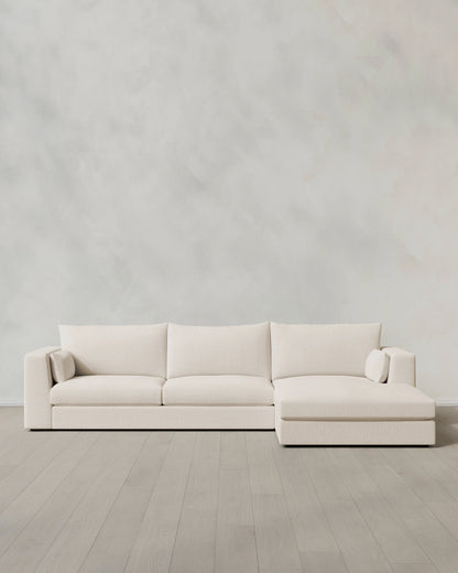 Oasis Chaise Sectional in Performance Linen - Right Arm / Sand