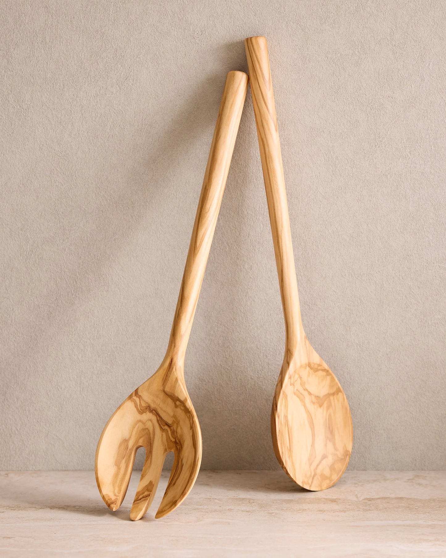 Olivewood Salad Servers (Set of 2) - One Size / Olivewood