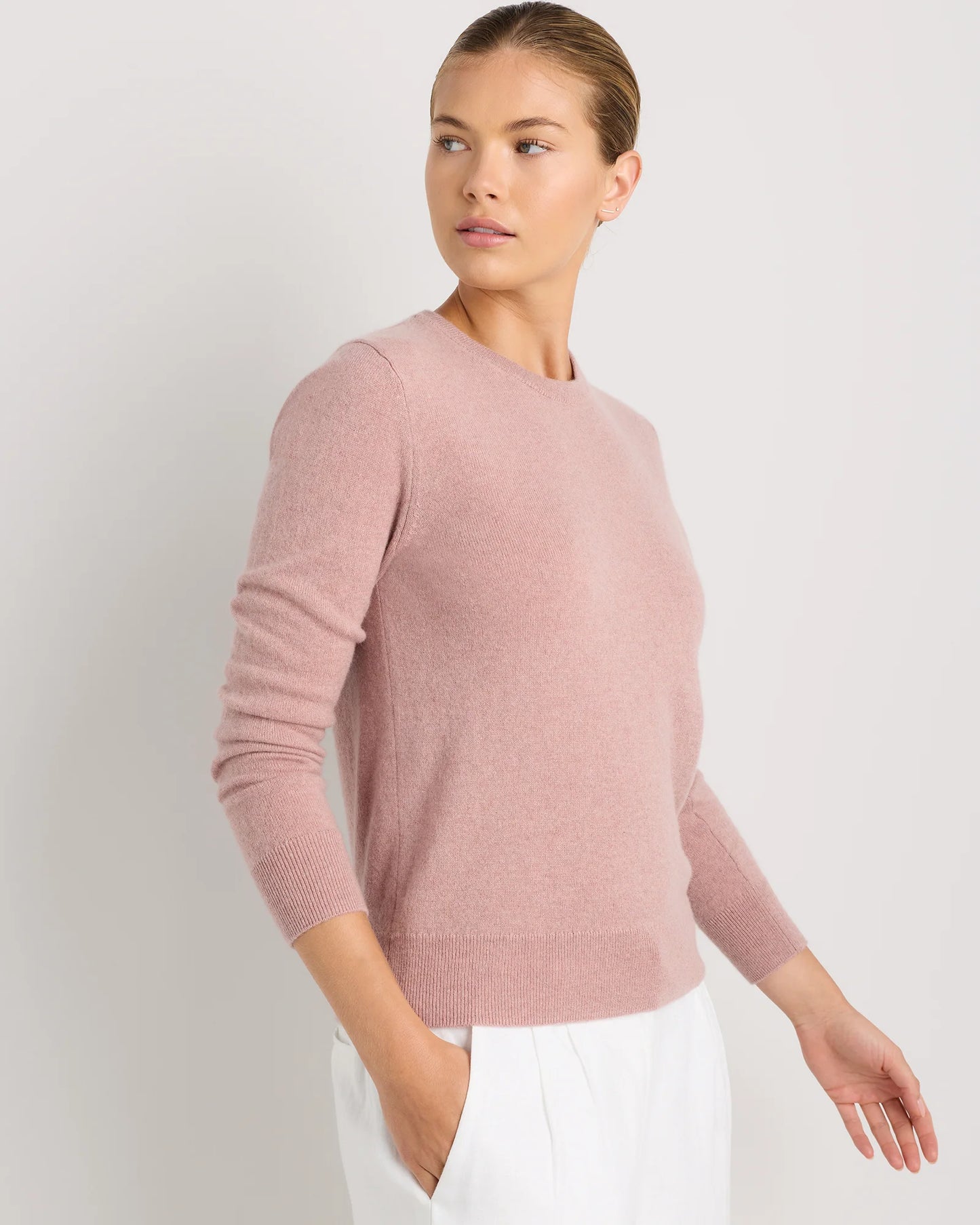 Mongolian Cashmere Crewneck Sweater - XS / Ivory