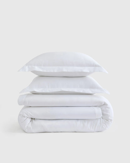 Signature Giza Cotton Sateen Duvet Cover Set - Twin / Sand