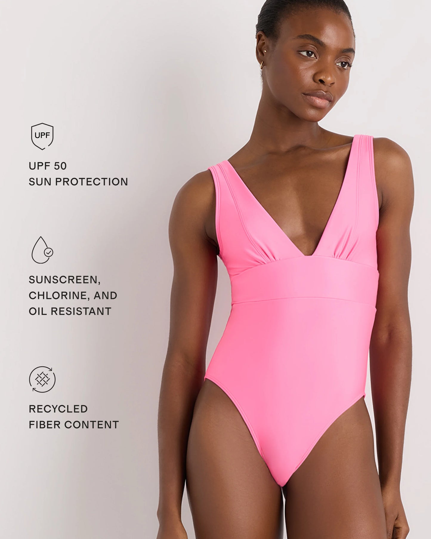 Italian Plunge One-Piece Swimsuit - XS / Deep Navy