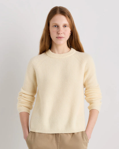 Mongolian Cashmere Fisherman Crewneck Sweater - XS / Teak