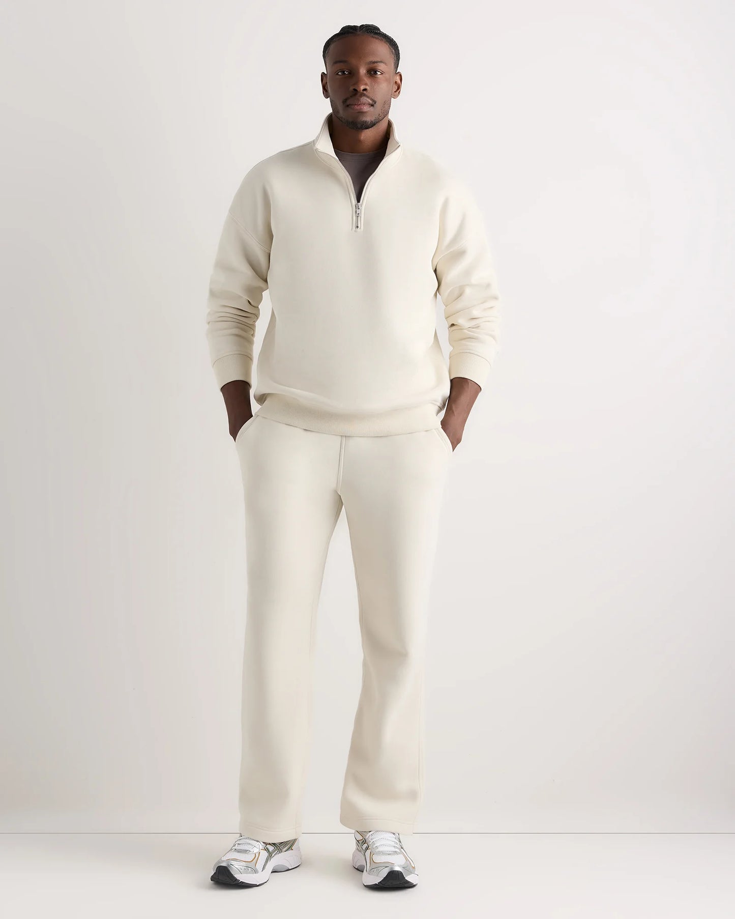 Everyday Fleece Quarter-Zip Sweatshirt - S / Coastal Sage